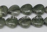 CHG46 15.5 inches 14*14mm heart silver leaf jasper beads wholesale