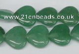 CHG55 15.5 inches 15*15mm heart green aventurine beads wholesale