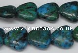 CHG61 15.5 inches 16*16mm heart dyed chrysocolla beads wholesale