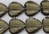 CHG65 17*17mm heart synthetic smoky quartz beads wholesale