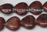 CHG73 15.5 inches 18*18mm heart brecciated jasper beads wholesale