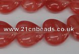 CHG74 15.5 inches 18*18mm heart cherry quartz beads wholesale