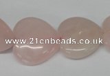 CHG80 15.5 inches 20*20mm heart rose quartz beads wholesale