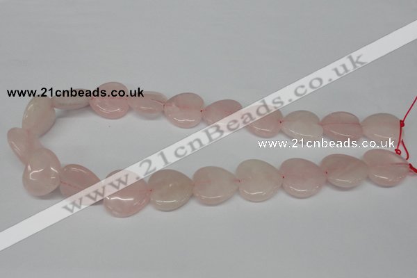 CHG80 15.5 inches 20*20mm heart rose quartz beads wholesale