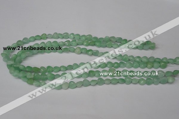 CHG90 15.5 inches 8*8mm faceted heart amazonite beads wholesale