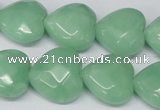 CHG95 15.5 inches 18*18mm faceted heart amazonite beads wholesale