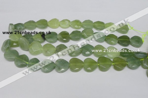 CHG96 15.5 inches 18*18mm faceted heart New jade beads wholesale