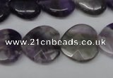 CHG97 15.5 inches 18*18mm faceted heart amethyst beads wholesale