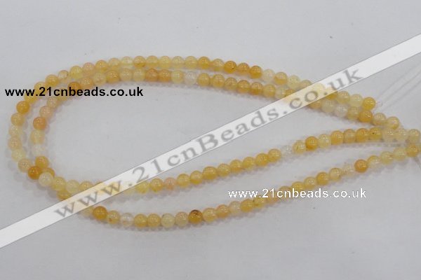 CHJ02 15.5 inches 6mm round honey jade stone beads wholesale