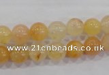 CHJ03 15.5 inches 8mm round honey jade stone beads wholesale