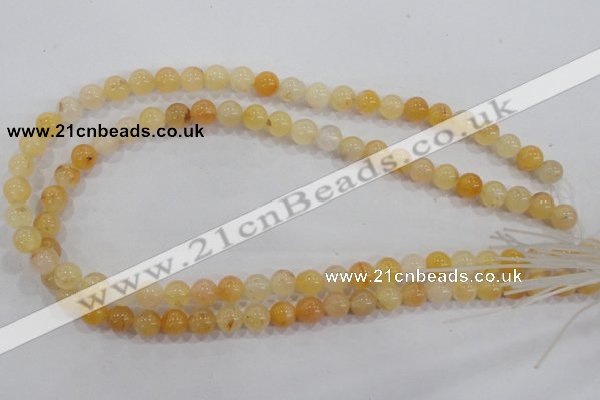 CHJ03 15.5 inches 8mm round honey jade stone beads wholesale