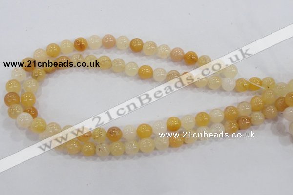 CHJ04 15.5 inches 10mm round honey jade stone beads wholesale