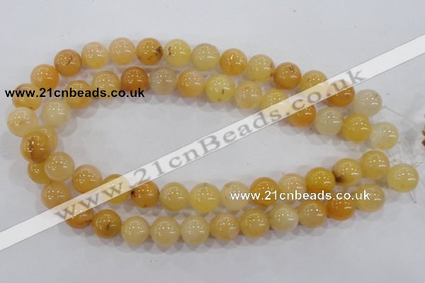 CHJ06 15.5 inches 14mm round honey jade stone beads wholesale