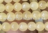 CHJ10 15.5 inches 4mm round honey jade beads wholesale