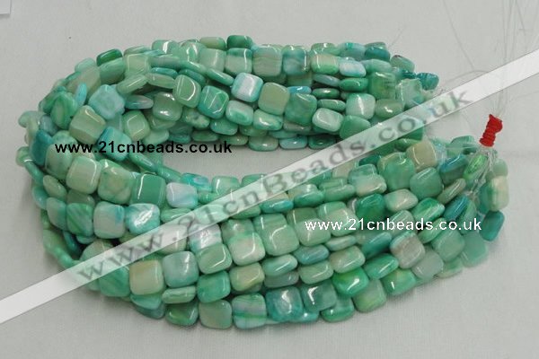 CHM08 16 inches 14*14mm square green hemimorphite beads wholesale