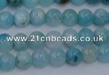 CHM201 15.5 inches 6mm round blue hemimorphite beads wholesale