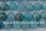 CHM202 15.5 inches 8mm round blue hemimorphite beads wholesale