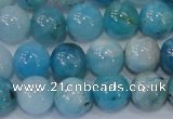 CHM203 15.5 inches 10mm round blue hemimorphite beads wholesale