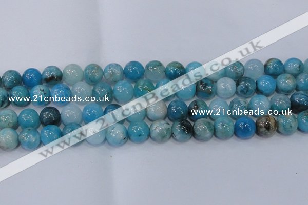 CHM205 15.5 inches 14mm round blue hemimorphite beads wholesale