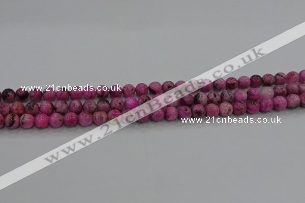 CHM220 15.5 inches 4mm round dyed hemimorphite beads wholesale