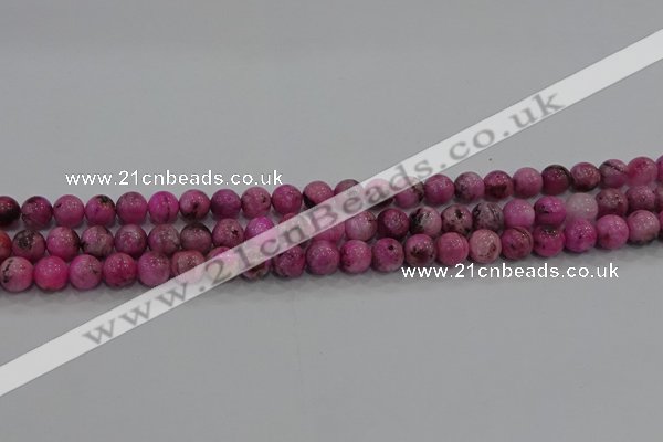 CHM221 15.5 inches 6mm round dyed hemimorphite beads wholesale