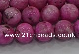 CHM224 15.5 inches 12mm round dyed hemimorphite beads wholesale