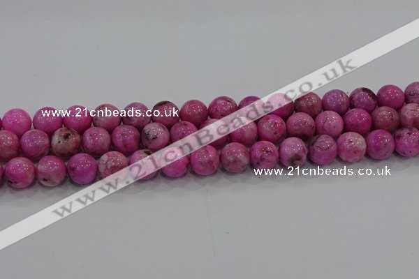 CHM224 15.5 inches 12mm round dyed hemimorphite beads wholesale