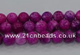 CHM228 15.5 inches 4mm round dyed hemimorphite beads wholesale