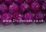 CHM232 15.5 inches 12mm round dyed hemimorphite beads wholesale
