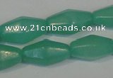 CHM24 15.5 inches 6*12mm faceted rice green hemimorphite beads