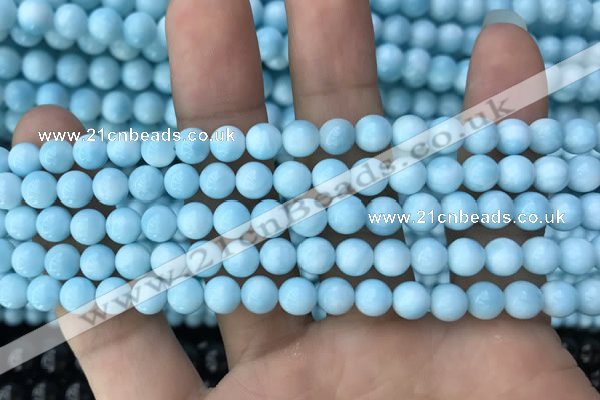 CHM301 15.5 inches 6mm round blue hemimorphite gemstone beads