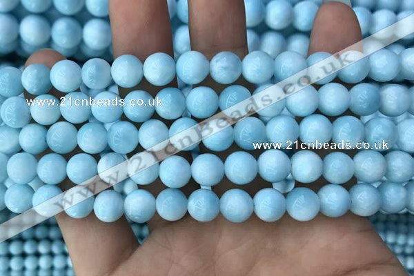 CHM302 15.5 inches 8mm round blue hemimorphite gemstone beads