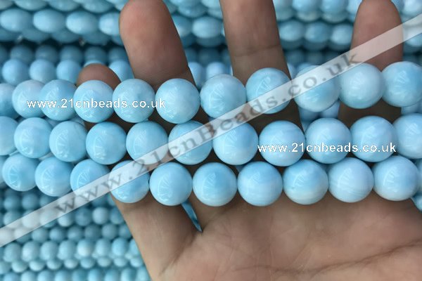 CHM304 15.5 inches 12mm round blue hemimorphite gemstone beads