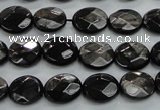 CHS12 15.5 inches 10*12mm faceted oval natural hypersthene beads