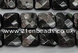 CHS26 15.5 inches 12*12mm faceted square natural hypersthene beads