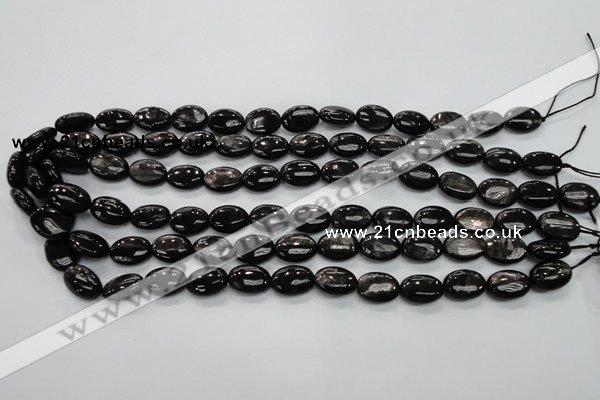 CHS71 15.5 inches 10*14mm oval natural hypersthene beads