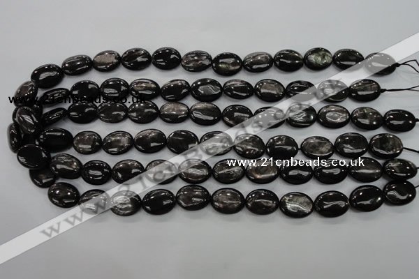 CHS72 15.5 inches 12*16mm oval natural hypersthene beads