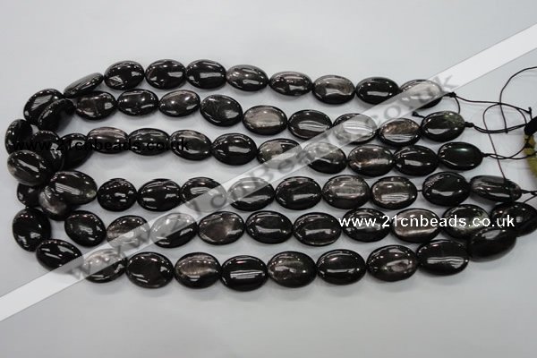 CHS73 15.5 inches 13*18mm oval natural hypersthene beads