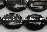 CHS75 15.5 inches 18*25mm oval natural hypersthene beads