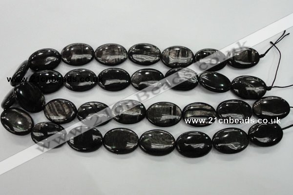 CHS75 15.5 inches 18*25mm oval natural hypersthene beads