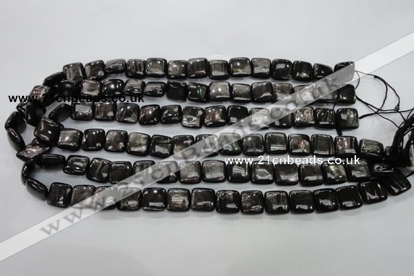 CHS81 15.5 inches 12*12mm square natural hypersthene beads