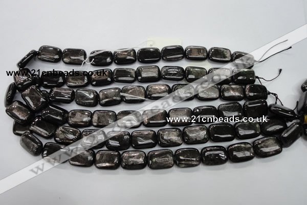 CHS91 15.5 inches 13*18mm rectangle natural hypersthene beads