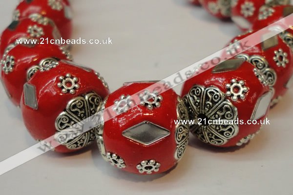 CIB101 17mm round fashion Indonesia jewelry beads wholesale