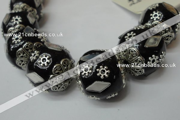 CIB102 17mm round fashion Indonesia jewelry beads wholesale