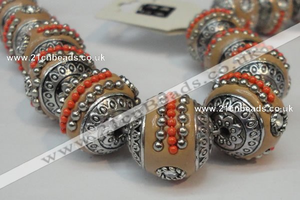 CIB112 18mm round fashion Indonesia jewelry beads wholesale