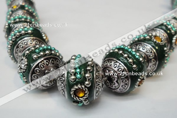 CIB113 18mm round fashion Indonesia jewelry beads wholesale