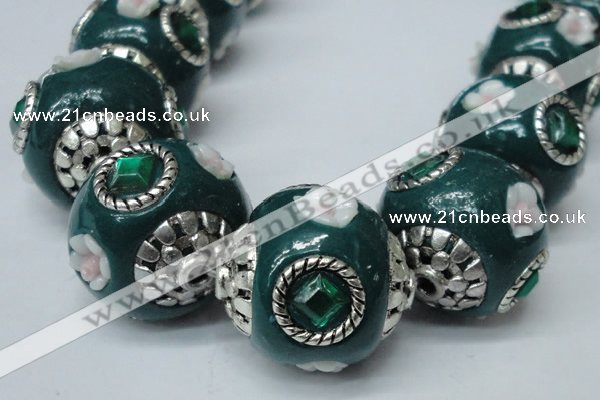 CIB115 18mm round fashion Indonesia jewelry beads wholesale