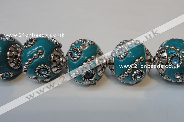 CIB122 19mm round fashion Indonesia jewelry beads wholesale