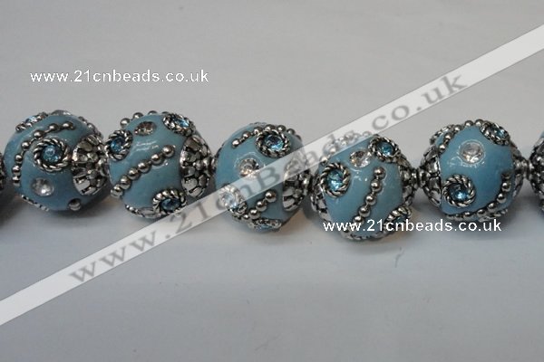 CIB123 19mm round fashion Indonesia jewelry beads wholesale