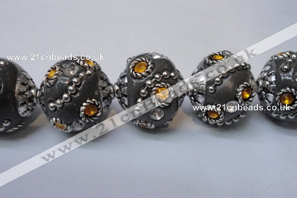 CIB124 19mm round fashion Indonesia jewelry beads wholesale